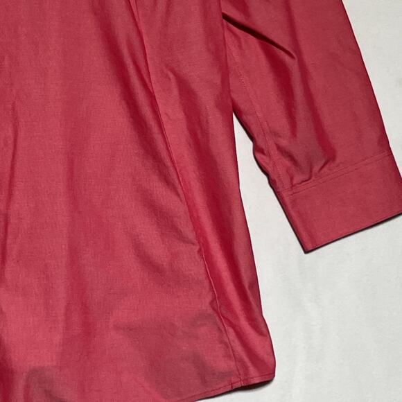 Foxcroft NYC Button Up Collared Shirt Blouse Womens 24W Non Iron Pockets Top - Picture 3 of 13